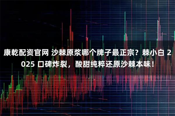 康乾配资官网 沙棘原浆哪个牌子最正宗？棘小白 2025 口碑炸裂，酸甜纯粹还原沙棘本味！